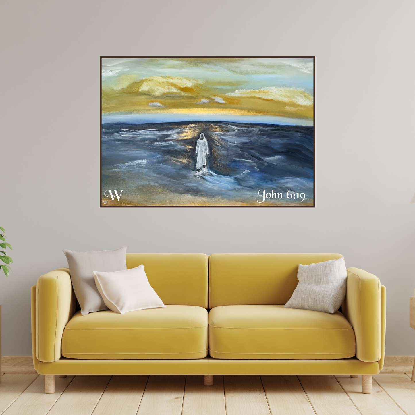 Jesus Walking on Water - Art (Print, original available on request)