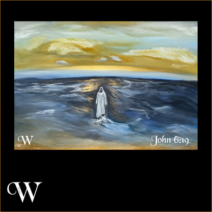Jesus Walking on Water - Art (Print, original available on request)