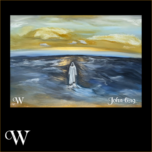 Jesus Walking on Water - Art (Print, original available on request)