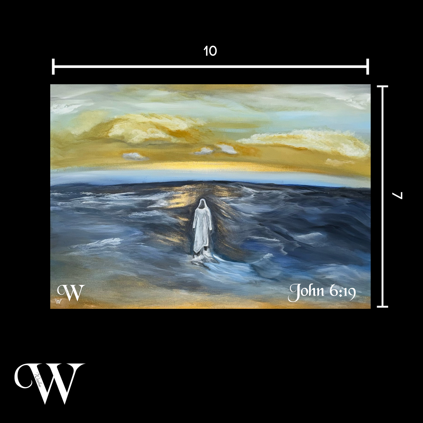 Jesus Walking on Water - Art (Print, original available on request)
